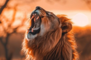 Lion Roaring