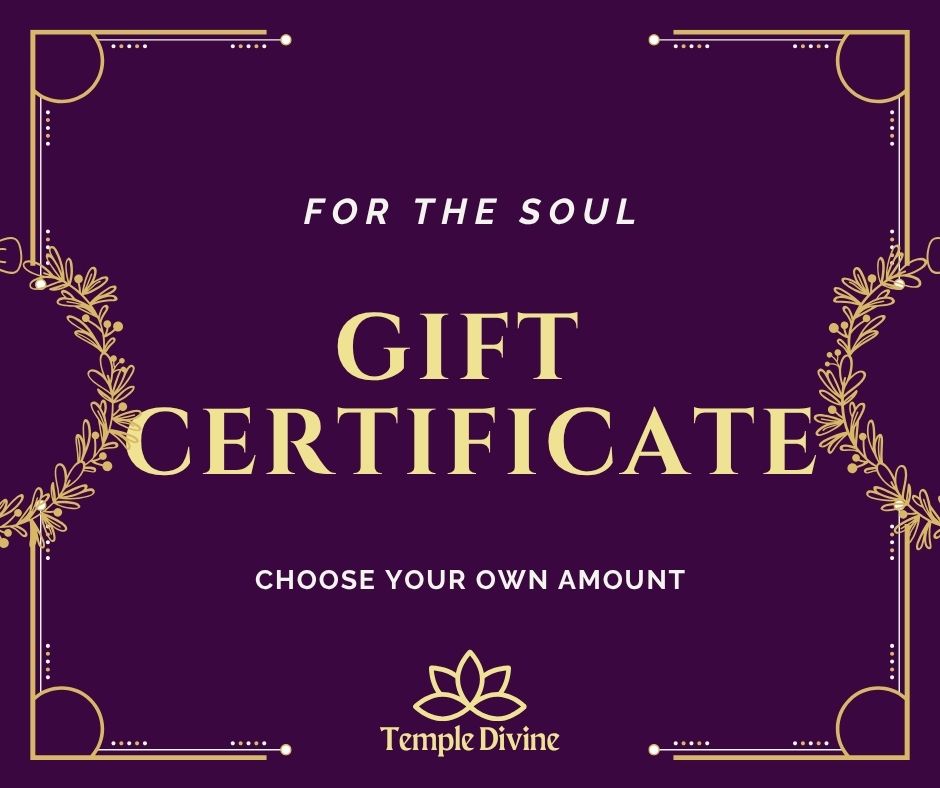 Gift Certificates Available at Temple Divine