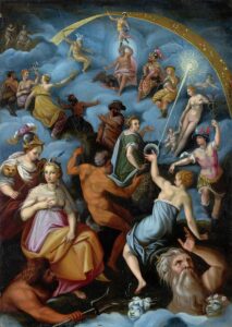Assembly of the Gods by Jacopo Zucchi, depicting classical gods gathered together